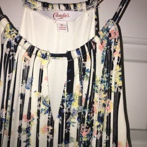 Floral maxi dress with double slit